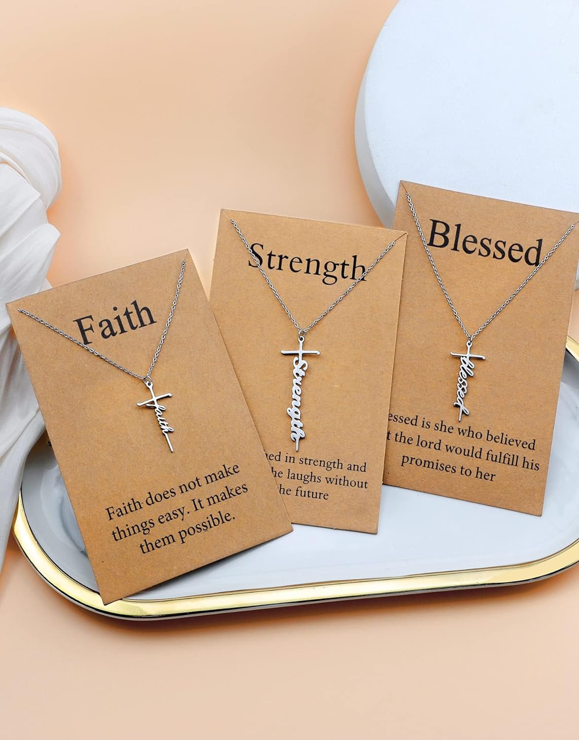 Faith Cross Pendant Necklace for Women Religious Christian Jewelry Mother'S Day Gifts for Women