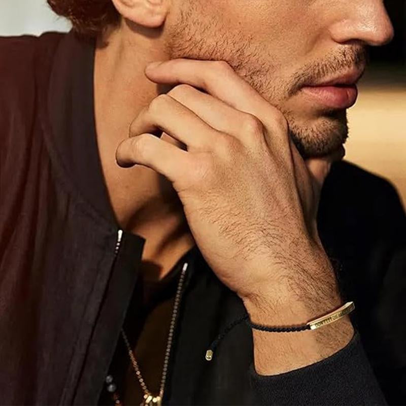 Don'T Let the Hard Days Win Inspire You Bracelet for Women and Men - Hand-Woven Adjustable Stainless Steel Bracelet, Motivational Gift Bracelet for Best Friend Inspirational Gifts