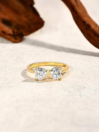 ATTA GEMS Classic D VVS1 Color Heart Cut 1.6CT Synthetic Moissanite Ring for Women Adult 925 Sterling Silver Rings Engagement Wedding Jewelry Gift R265