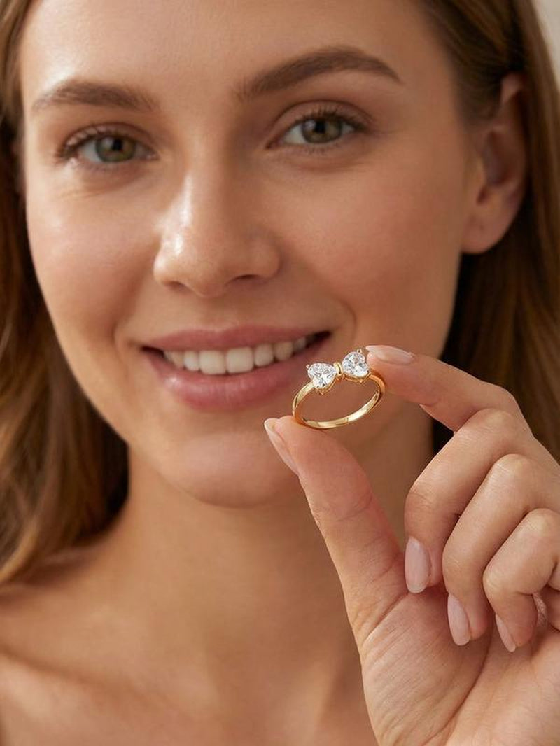 ATTA GEMS Classic D VVS1 Color Heart Cut 1.6CT Synthetic Moissanite Ring for Women Adult 925 Sterling Silver Rings Engagement Wedding Jewelry Gift R265